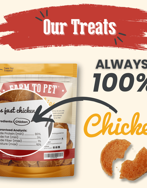 Load image into Gallery viewer, Chicken Chips for Dogs | All-Natural Single-Ingredient Dog Treats
